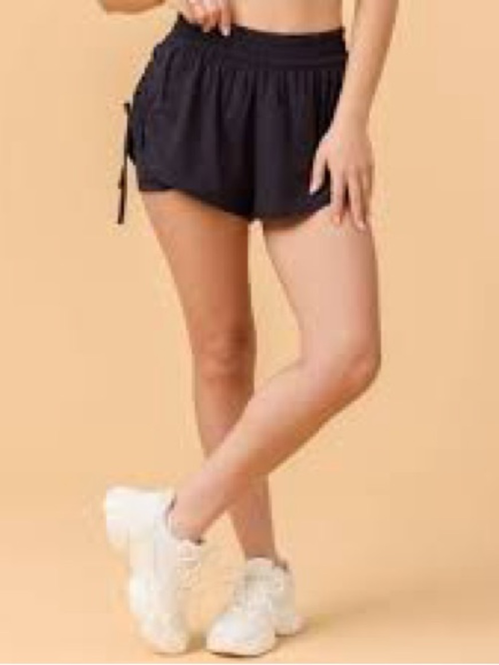 Blogilates Women's Woven Ruffle Shorts - Black - S - Picture 2 of 11